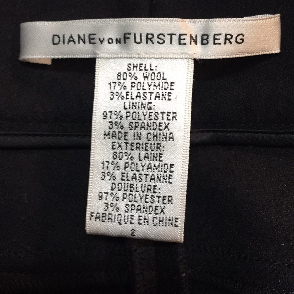 Black stretch Diane von Furstenberg pant - Picture 4 of 7